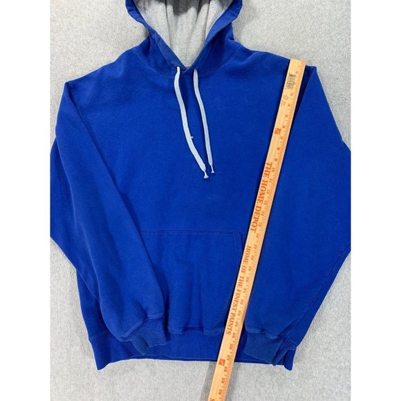 Champion ECO Authentic Cotton Blend Hoodie‎ Sweatshirt (Men's Large) Blue - Picture 5 of 12